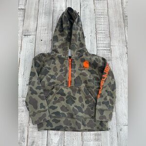 Carhartt Toddler Camo Hoodie with Orange Accents